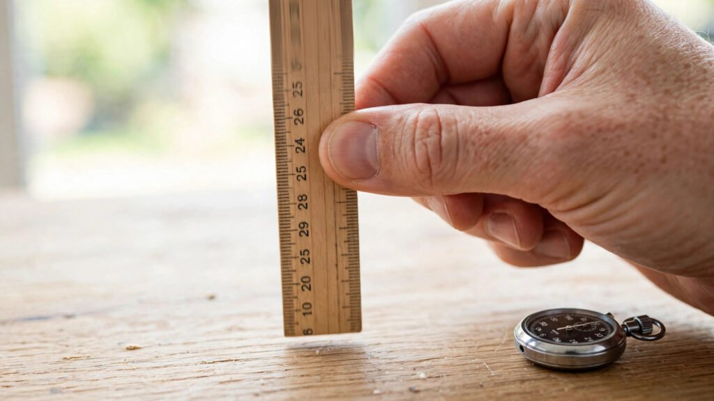 Ruler drop test to measure reaction time without a screen